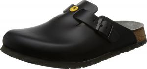 Мужские сандалии Birkenstock Boston, антистатическая подошва из натуральной кожи, черный