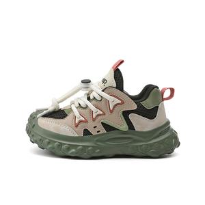 Амортизирующие износостойкие низкие детские кроссовки Green Kids' Jeep, Green Wonderland/Молочный улун