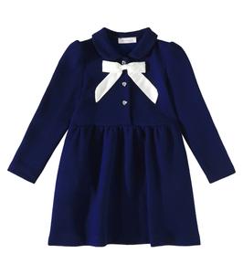 Платье с бантом Monnalisa, Blu Scuro