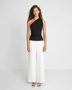 Женский топ с одним открытым плечом Trucco, черный