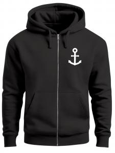 Neverless Толстовка с молнией 'Anker' в черном цвете