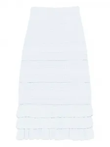 Юбка миди с оборками Maje, синий