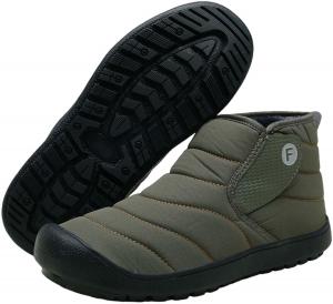 Женские и мужские зимние ботинки на снег, ботинки до щиколотки с мехом, кроссовки, противоскользящие, водоотталкивающие, теплые и удобные для ходьбы, 2025 Generic, зеленый