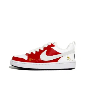 Nike Кроссовки для скейтбординга Court Borough Jinju, устойчивые к истиранию, красные, Hundred Gold, для подростков