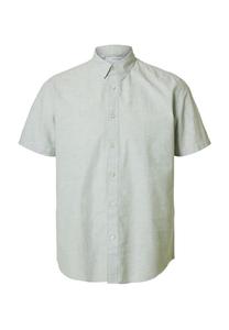 Повседневная рубашка стандартного кроя с коротким рукавом и воротником-стойкой Selected, цвет 292835002 iceberg