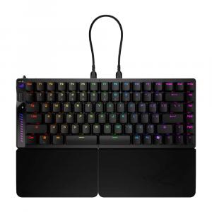 Клавиатура игровая механическая Asus ROG Falcata, ROG HFX V2, PBT, черная, английская раскладка