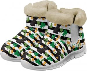 Зимние женские ботинки с противоскользящей подошвой, утепленные, с меховой подкладкой, легкие, с амортизирующей стелькой, для улицы и дома, снегоступы Glomenade, Shamrock