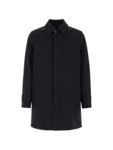 Однобортное пальто Herno, синий