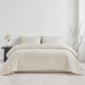 UJNHGQ Комплект постельного белья из пике бежевого цвета Beige