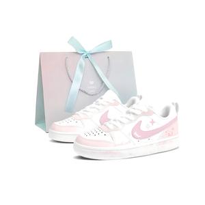 Детские скейтерские кроссовки Court Borough для младших школьников Nike, белый/розовый