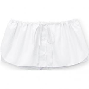 Хлопковая юбка-шорты с кристаллами Alexander Wang, белый