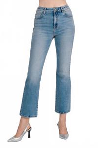 Средне-светлые чистые джинсы-бочонки в синем цвете HIDDEN