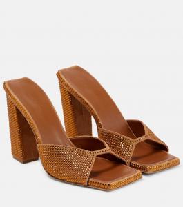 Босоножки Rosie 14, украшенные кристаллами Gia Borghini, Cuir