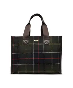 Сумка в клетку с двумя ручками Barbour, мультиколор