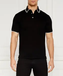 Футболка поло Regular fit Emporio Armani, черный