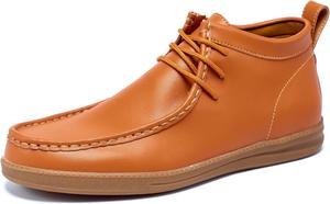 Мужские и женские ботинки Чакка с шнуровкой, низкие, удобные, повседневные для ходьбы, с поддержкой свода стопы, оксфордские, противоскользящие, износостойкие, для походов на улице Peileg, коричневый