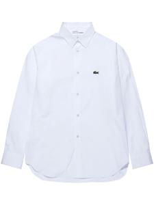 Comme Des Garçons Shirt рубашка с нашивкой-логотипом из коллаборации с Lacoste, белый
