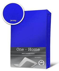 Простынь на подгонке One-Home Jersey blau 200x200 cm, 200x25x200 см, синий