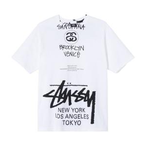 Футболка Stussy x Takahiro Miyashita The Soloist World Tour Collection T-Shirt 'White', белый