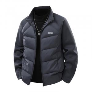 Пуховик Unisex Stand Collar Lightweight Others Jeep, серый