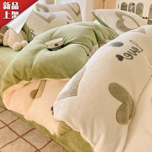 LUOLAI HOME Комплект постельного белья, 4 предмета, простыня, пододеяльник 200x230 см