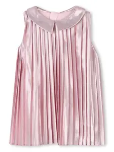 Платье без рукавов со складками Michael Kors Kids, розовый