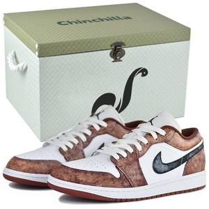 Jordan Кроссовки Air 1 Low Top Vintage баскетбольные унисекс коричнево-красные Red Brick Factory-Gift Box 03, цвет Red Brick Factory-Gift Box 03