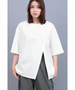 R от TORNADO MART Фальшивая свободная футболка из двух частей, цвет White