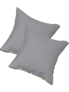 Erwin Müller Комплект из двух мягких наволочек из льна и льна (половина льна) Deggendorf, серебристый цвет