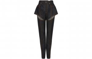 Джинсы с ажурными деталями Alexander McQueen, синий