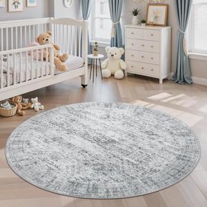 Ковёр Soalmost Washable для гостиной, 153х153 см, серый