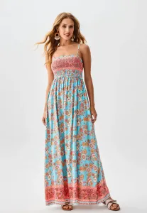 Платье макси Cupshe, Blue Pink Floral