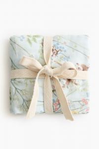 Салфетка H&M Disney x Sanderson Muslin Baby Cloth, 2 штуки, 40X40 см, голубой