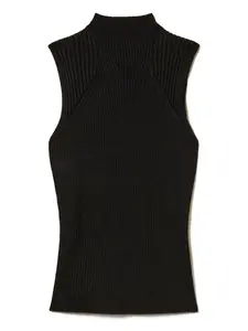 Топ в рубчик TWINSET, черный