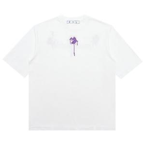 Футболка Off-White Dripped Logo Short-Sleeve Skate Tee 'White/Purple', белый