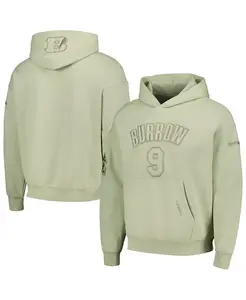 Мужская толстовка с капюшоном Joe Burrow светло-зеленая Cincinnati Bengals с именем и номером игрока Pro Standard