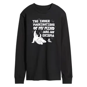 Мужская футболка с длинным рукавом и принтом Патрика Губки Боба Квадратные Штаны Nickelodeon, черный