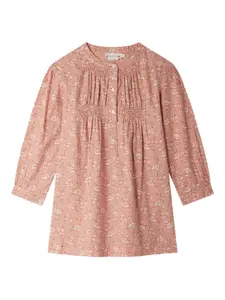 Платье с цветочным принтом Bonpoint, розовый