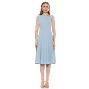Женское асимметричное расклешенное платье миди ALEXIA ADMOR Mariah, цвет Halogen Blue