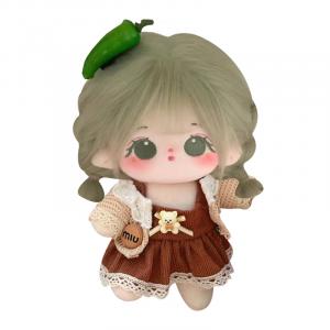 Круглый фритюрный аппарат для еды шерсть хлопок цветок детская кукла со скелетом тряпичная кукла куклы плюшевая кукла высота 20см Happy Fish