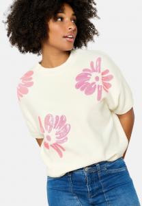 Футболка с принтом FLORAL LolaLiza, слоновая кость