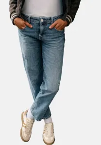 Джинсы прямого кроя с эффектом потертости Street One Studio, Blau