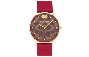 Рубиновые наручные часы кварцевый механизм ремешок из коровьей кожи 36 мм циферблат tan женские часы COACH