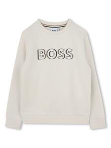 BOSS Kidswear толстовка с логотипом, нейтральный цвет