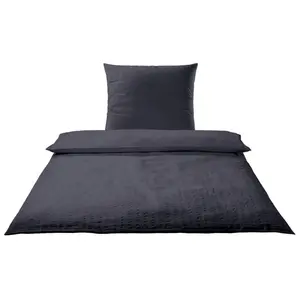 Элегантное постельное белье «Челси», ткань из сирсакера Elegante, антрацит