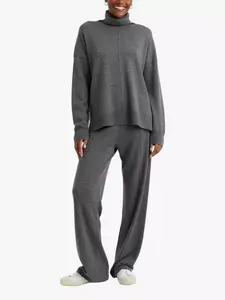 Джемпер Chinti & Parker Relaxed Wool Cashmere Roll Neck, серый