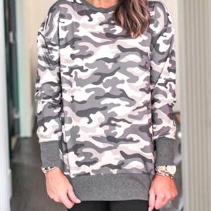 Повседневный камуфляжный свитшот-туника Jess Lea, хаки