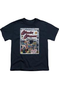 Футболка с коротким рукавом DC Comics Wonder Woman For President для детей Gildan, темно-синий