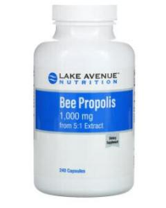Пчелиный прополис, экстракт 5:1, эквивалент 1000 мг, 240 капсул, Lake Avenue Nutrition
