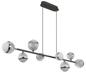 Светодиодная подвесная лампа Globo, 109x24x120 см, прозрачный/хром/титан